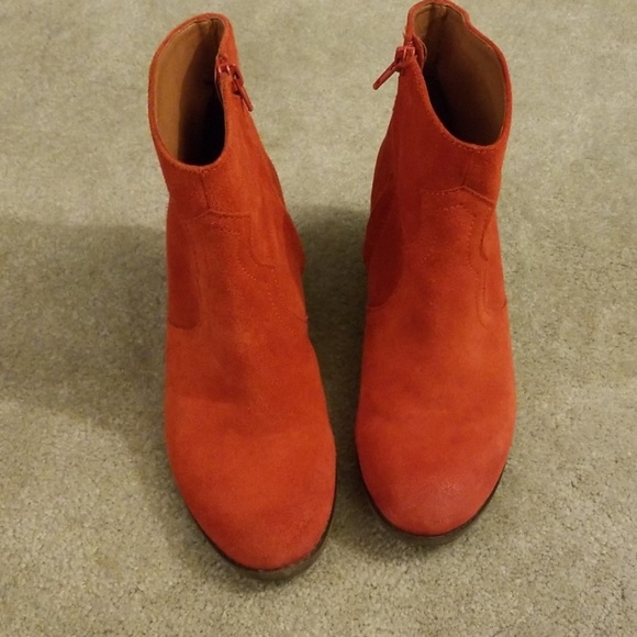 Burnt Orange Suede Eller Boots 